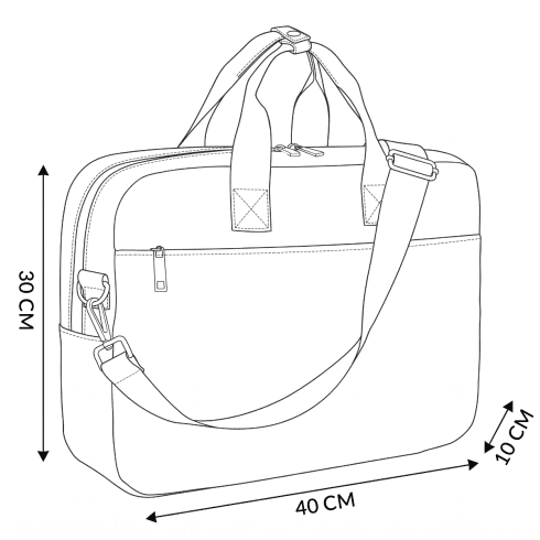 Czarna torba na laptopa 15,6" z uchwytem na walizkę