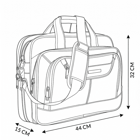 Torba na laptopa i dokumenty 15,6" czarna