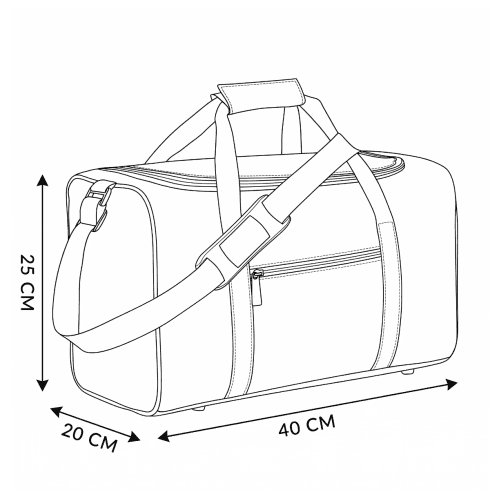 Torba samolotowa 40x20x25 podręczna szara