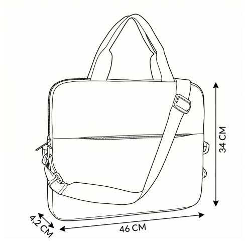 Torba na laptopa 17,3" z mocowaniem na walizkę