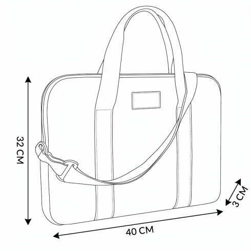 Elegancka torba na laptopa w kwiaty 15,6" na ramię