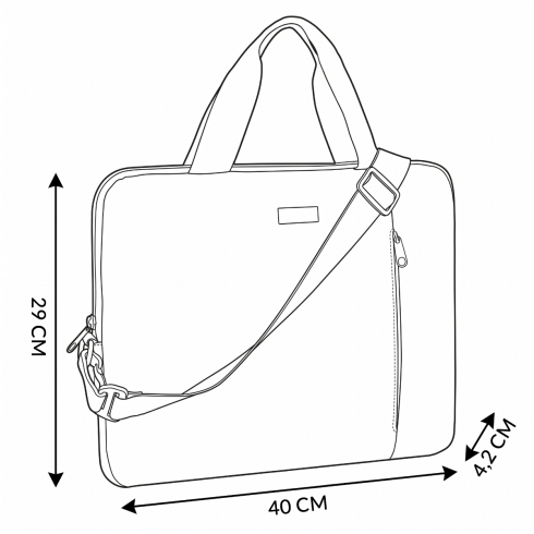 Torba na laptopa damska męska 15,6" na ramię Sirius