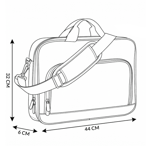 Torba na laptopa 15,6" z mocowaniem na walizkę usztywniana