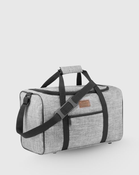 Szara torba samolotowa podręczna 40x20x25, poliester i nylon, Zagatto