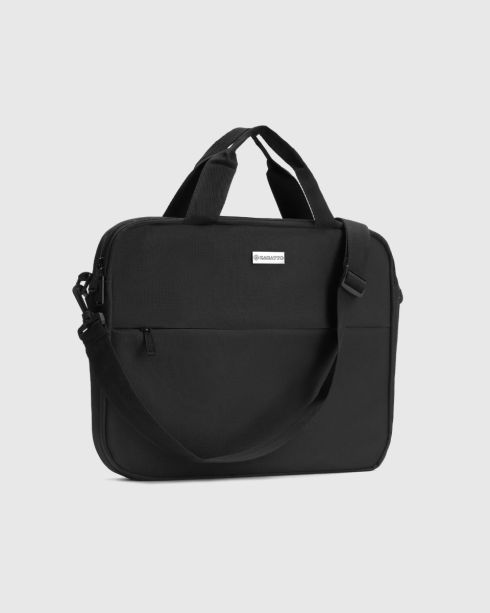 Czarna torba na laptopa 15,6" dwukomorowa Helix - zdjęcie 2