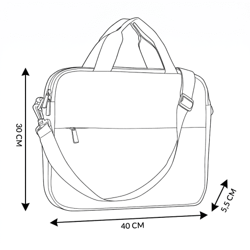 Torba na laptopa dwukomorowa szara 15,6"