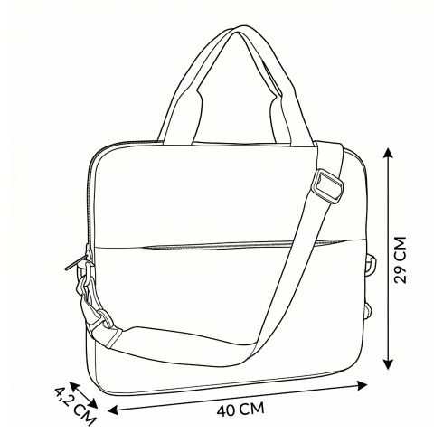 Szara torba na laptopa 15,6" z uchwytem na walizkę