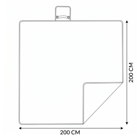 Koc piknikowy 200x200 cm z izolacją ZG975