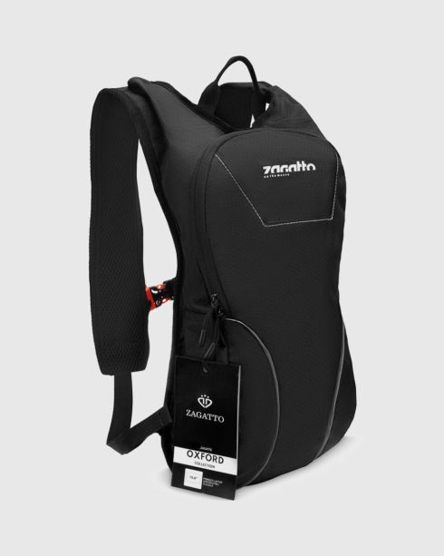 Czarny plecak rowerowy i do biegania, poliester i nylon, Zagatto