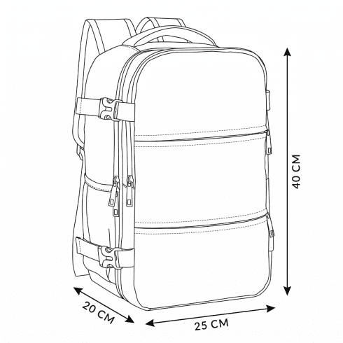Plecak ergonomiczny 40x20x25 podręczny