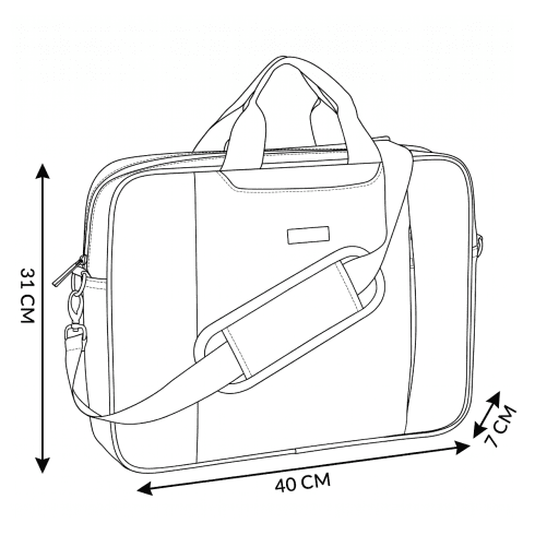 Torba na laptopa męska damska 15,6” usztywniana
