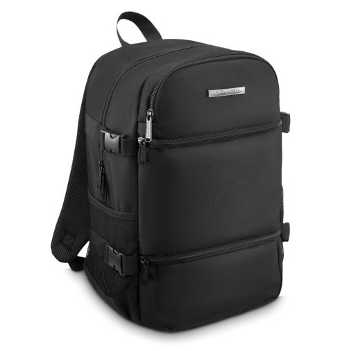 Czarny plecak podróżny do samolotu 40x20x25 ZG847 - miniatura