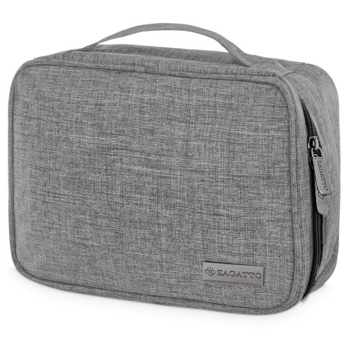 Szary organizer na kable i akcesoria elektroniczne ZG733