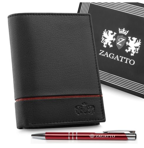 Portfel męski skórzany pionowy ZG-N4-F5 RFID Secure