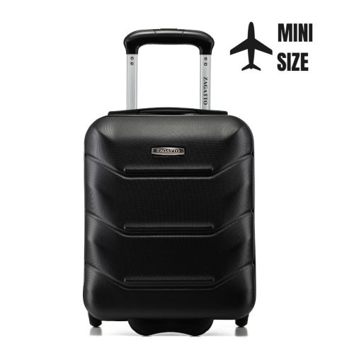 Walizka kabinowa na kółkach 40x30x20, czarna, ZG507 ABS MINI Black