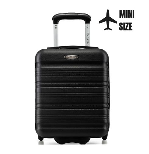 Walizka kabinowa na kółkach 40x30x20, czarna, ZG508 ABS MINI Black