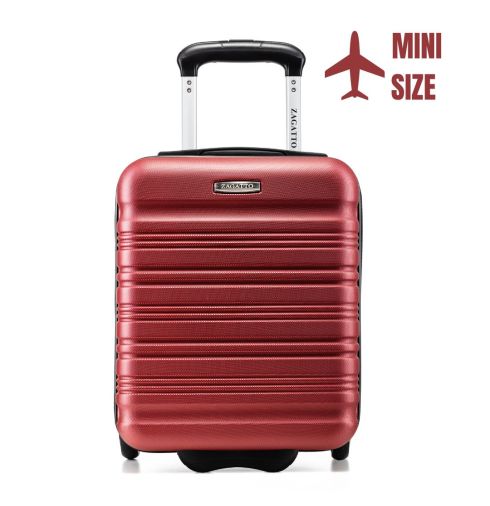 Walizka kabinowa na kółkach 40x30x20, czarna, ZG508 ABS MINI RED