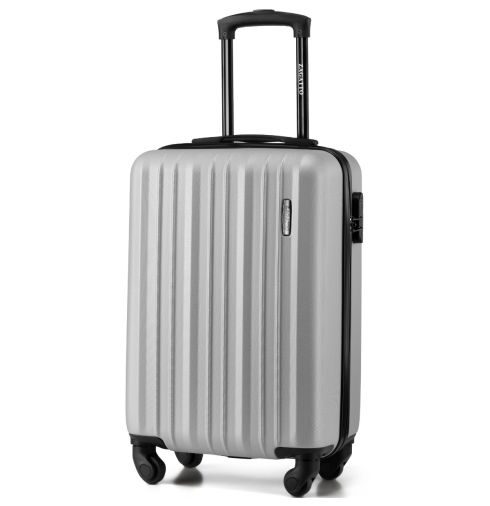 Walizka kabinowa na kółkach 56x36x20, srebrna, ZG509 C ALU SILVER